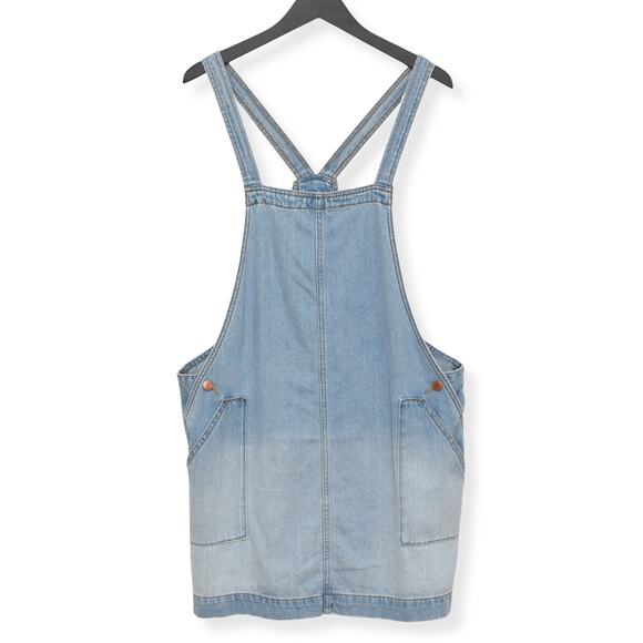 Universal Thread Overall Dress - Women’s XL - Light Wash Denim Mini Cowgirl Chic - Picture 1 of 7